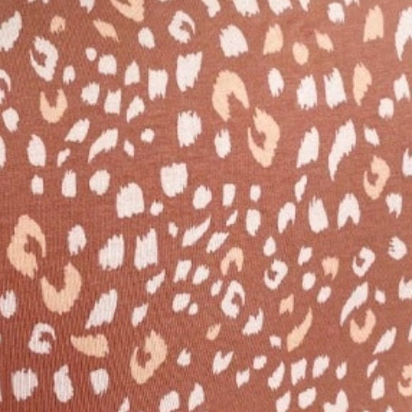 Isabel Maternity T-Shirt Dress, Brown Animal Print, Cotton Blend, Size XS - Picture 2 of 4